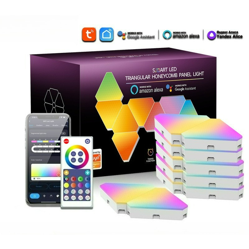 Tuya WiFi RGB Triangle Quantum - đánh giá và giá Smart Garden Light Controller