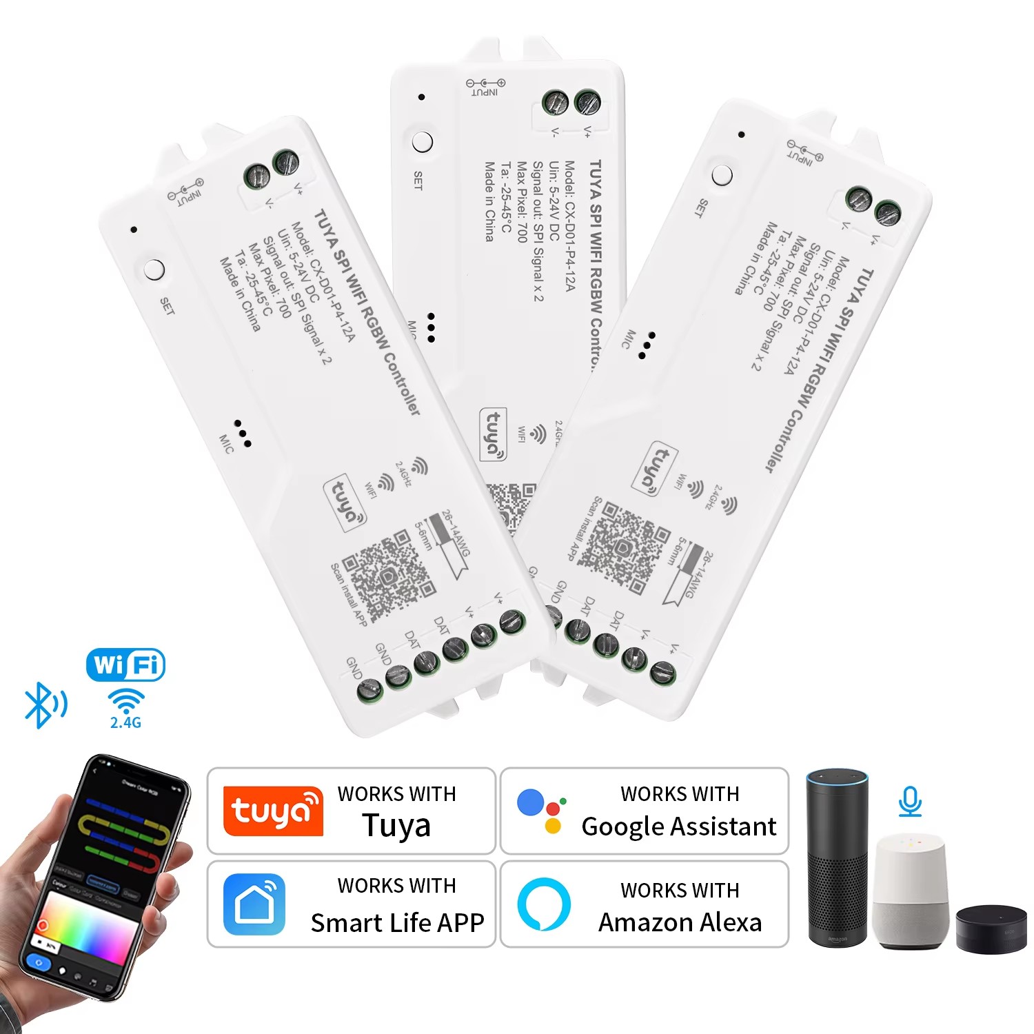 Tuya Wifi LED SPI RGBIC RGBWIC - đánh giá và giá Smart Garden Light Controller