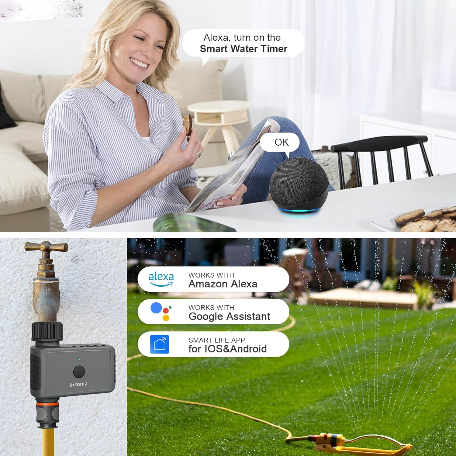 Insoma Wifi Automatic Sprinkle - đánh giá và giá Smart Garden Sphagnum Moss
