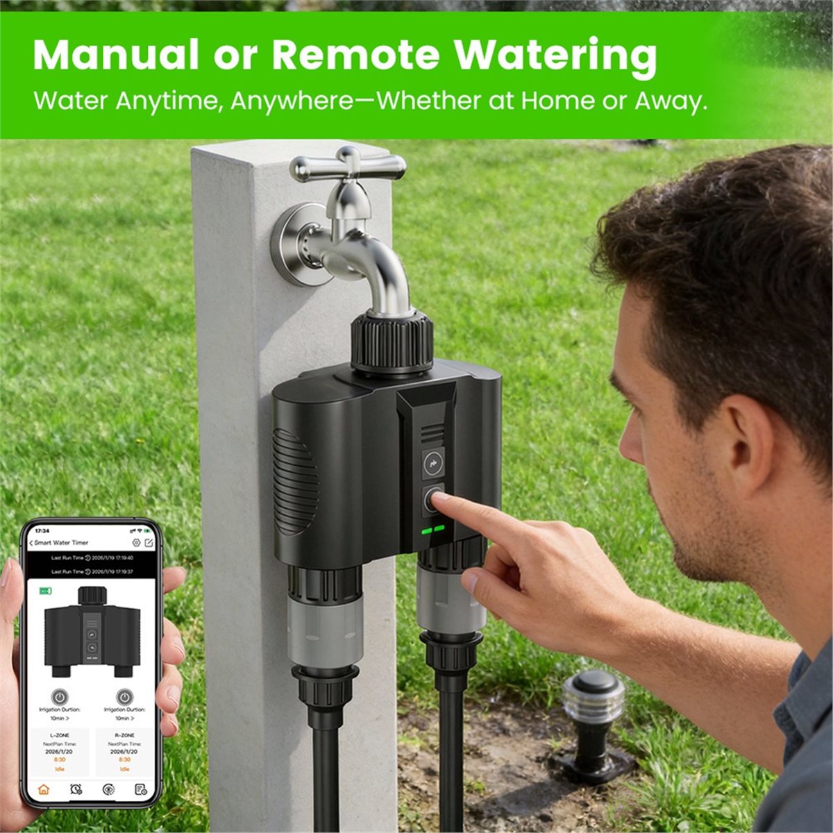 Y17A 1 Set WiFi Water Timer fo - đánh giá và giá Smart Garden Timer